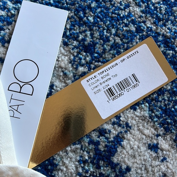 PatBO Linen Bralette Top in Bone - Picture 5 of 7
